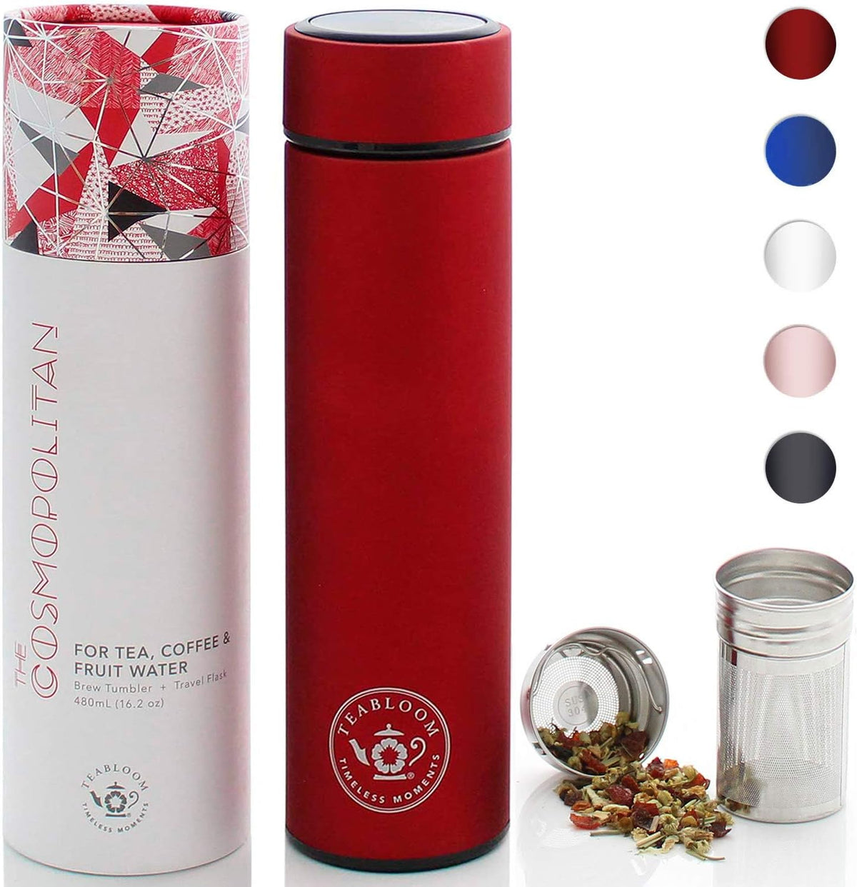 The ORIGINAL All-Brew Travel Tumbler & Thermos | OPRAH’s Favorite | 16oz/480ml Stainless Steel Insulated Water Bottle/Tea Flask/Cold Brew Coffee Mug