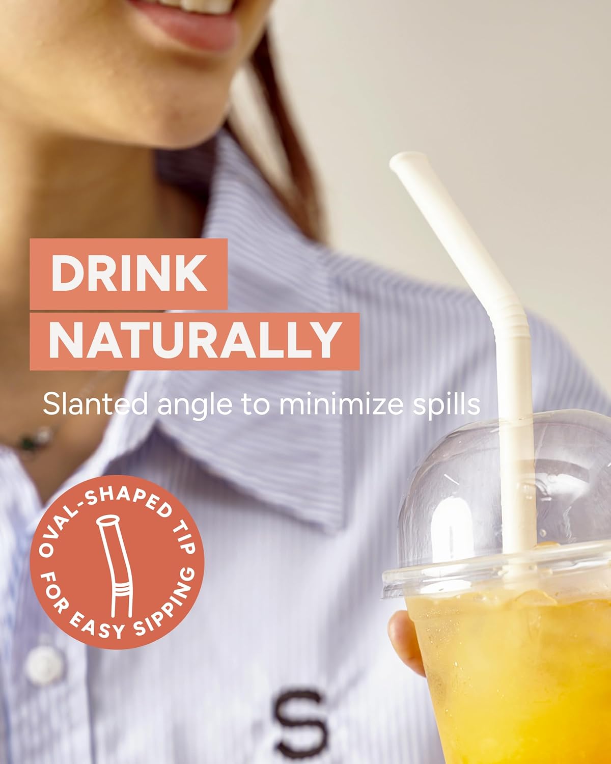 14” Silicone Tumbler Straws - Compatible with Stanley 40 oz cup - Reusable Flexible Long Bendy Drinking Straw with Cleaning Brush for Tall Tumblers - Food-Safe - Set of 6 Oak