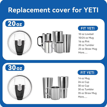 30oz Tumbler Lids, Replacement Lid for 30 oz Yeti Tumbler, Ozark Trail