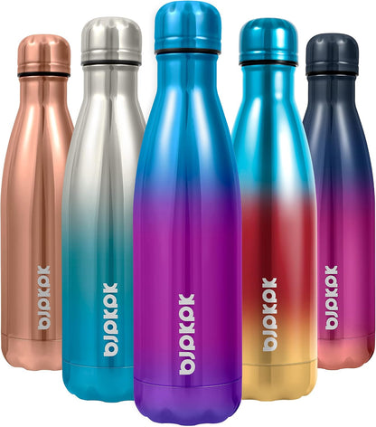 25 oz Insulated Stainless Steel Water Bottle, Metal Sports Flask | Double Wall Vacuum, Leak Proof, Keeps Hot/Cold, BPA Free, Dishwasher Safe, Cupholder Friendly, Travel, Lake Blue - Colors B