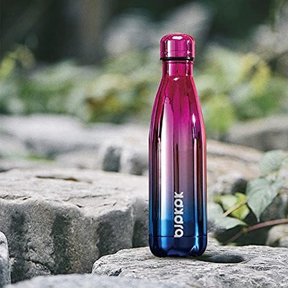 25 oz Insulated Stainless Steel Water Bottle, Metal Sports Flask | Double Wall Vacuum, Leak Proof, Keeps Hot/Cold, BPA Free, Dishwasher Safe, Cupholder Friendly, Travel, Lake Blue - Colors B
