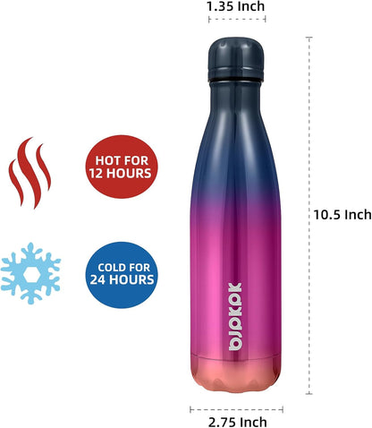 25 oz Insulated Stainless Steel Water Bottle, Metal Sports Flask | Double Wall Vacuum, Leak Proof, Keeps Hot/Cold, BPA Free, Dishwasher Safe, Cupholder Friendly, Travel, Lake Blue - Colors B