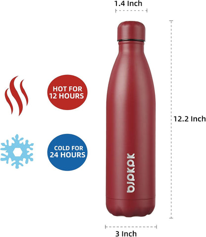 25 oz Insulated Stainless Steel Water Bottle, Metal Sports Flask | Double Wall Vacuum, Leak Proof, Keeps Hot/Cold, BPA Free, Dishwasher Safe, Cupholder Friendly, Travel, Lake Blue - Colors B