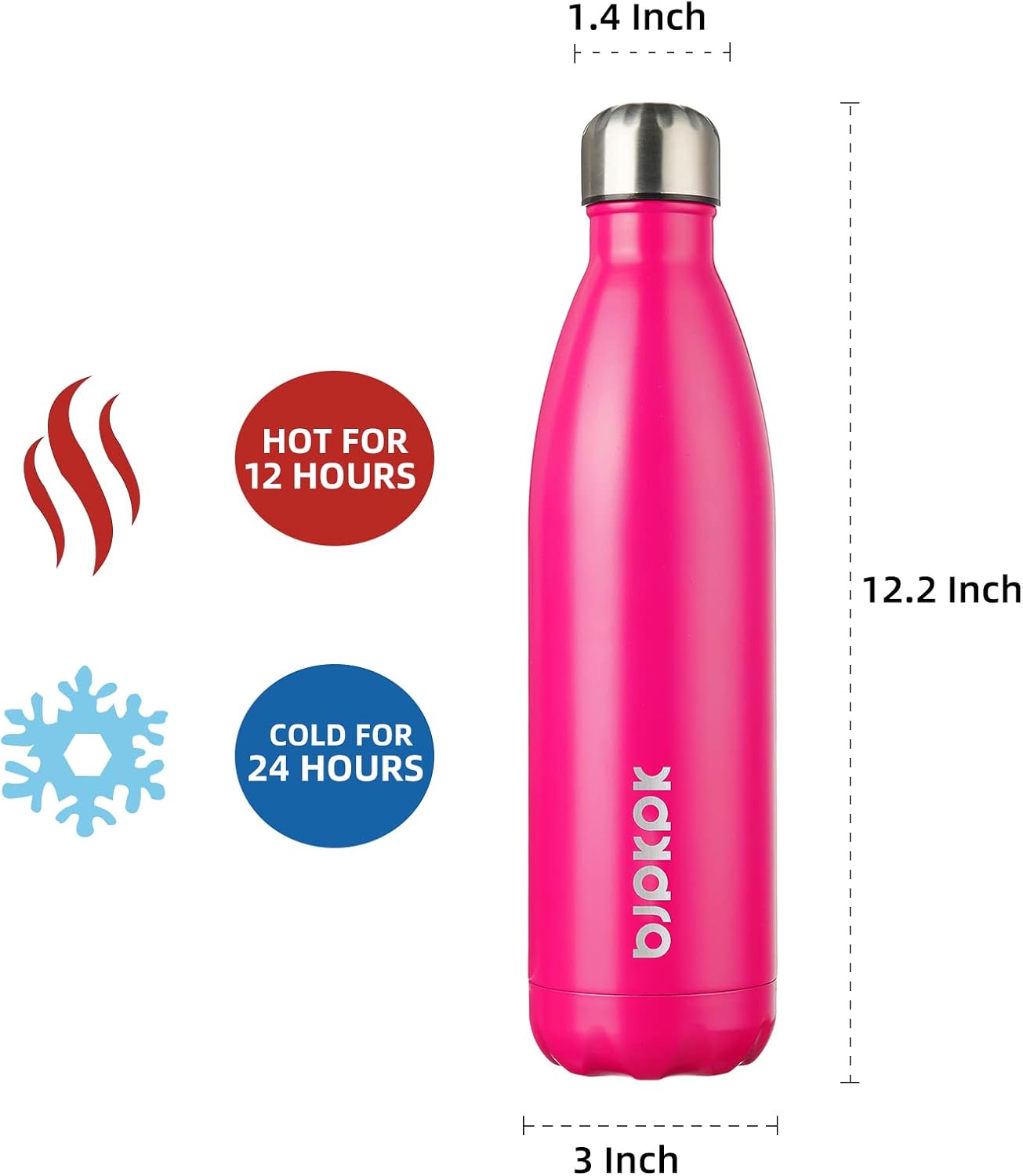 25 oz Insulated Stainless Steel Water Bottle, Metal Sports Flask | Double Wall Vacuum, Leak Proof, Keeps Hot/Cold, BPA Free, Dishwasher Safe, Cupholder Friendly, Travel, Lake Blue - Colors B