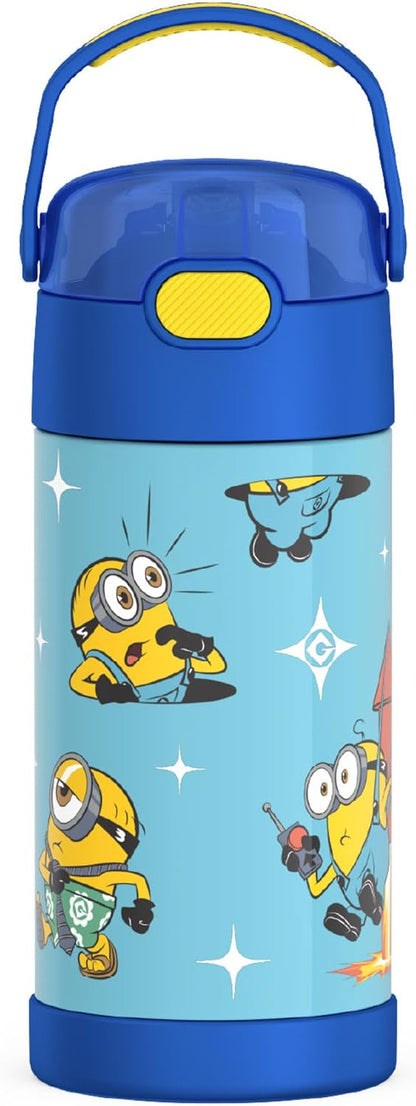 FUNTAINER Water Bottle with Straw, 12oz, Bluey - Colors A