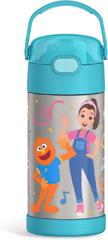 FUNTAINER Water Bottle with Straw, 12oz, Bluey - Colors A