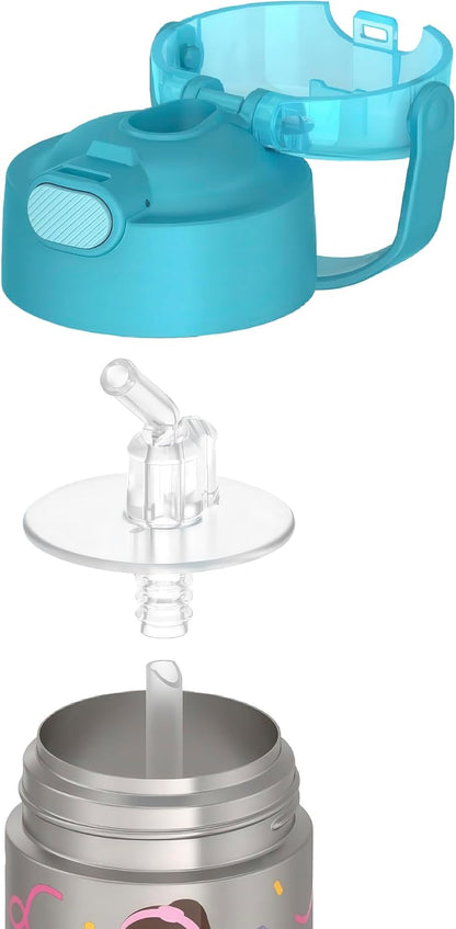 FUNTAINER Water Bottle with Straw, 12oz, Bluey - Colors A