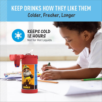 FUNTAINER Water Bottle with Straw, 12oz, Bluey - Colors A