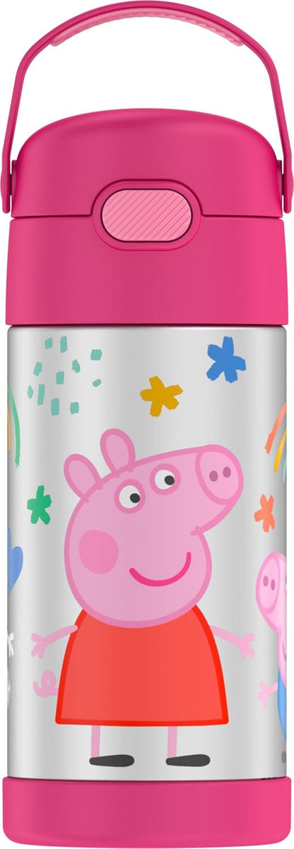 FUNTAINER Water Bottle with Straw, 12oz, Bluey - Colors A