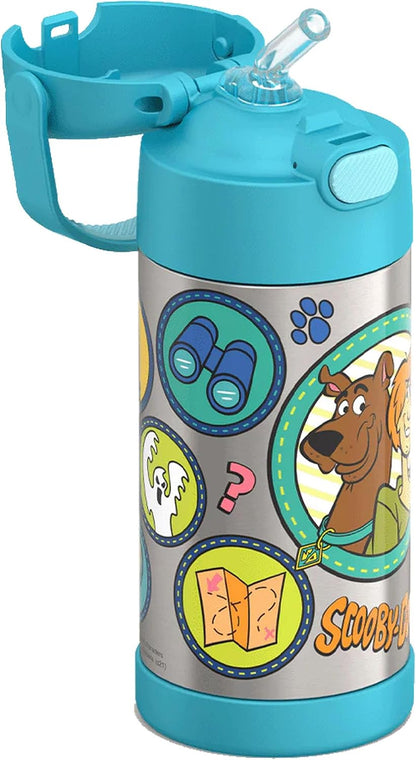 FUNTAINER Water Bottle with Straw, 12oz, Bluey - Colors A