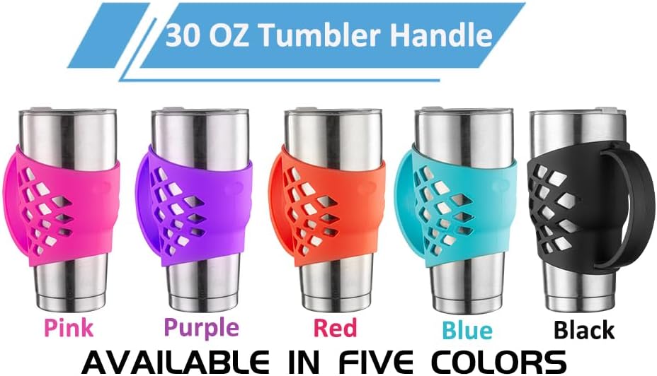 Handle for YETI 30 oz Tumbler, Silicone Sleeve w/‌ Handle for 30 oz Tumbler