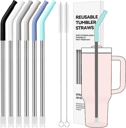 40 oz Straight Metal Straws for 40 oz Stanley Tumbler