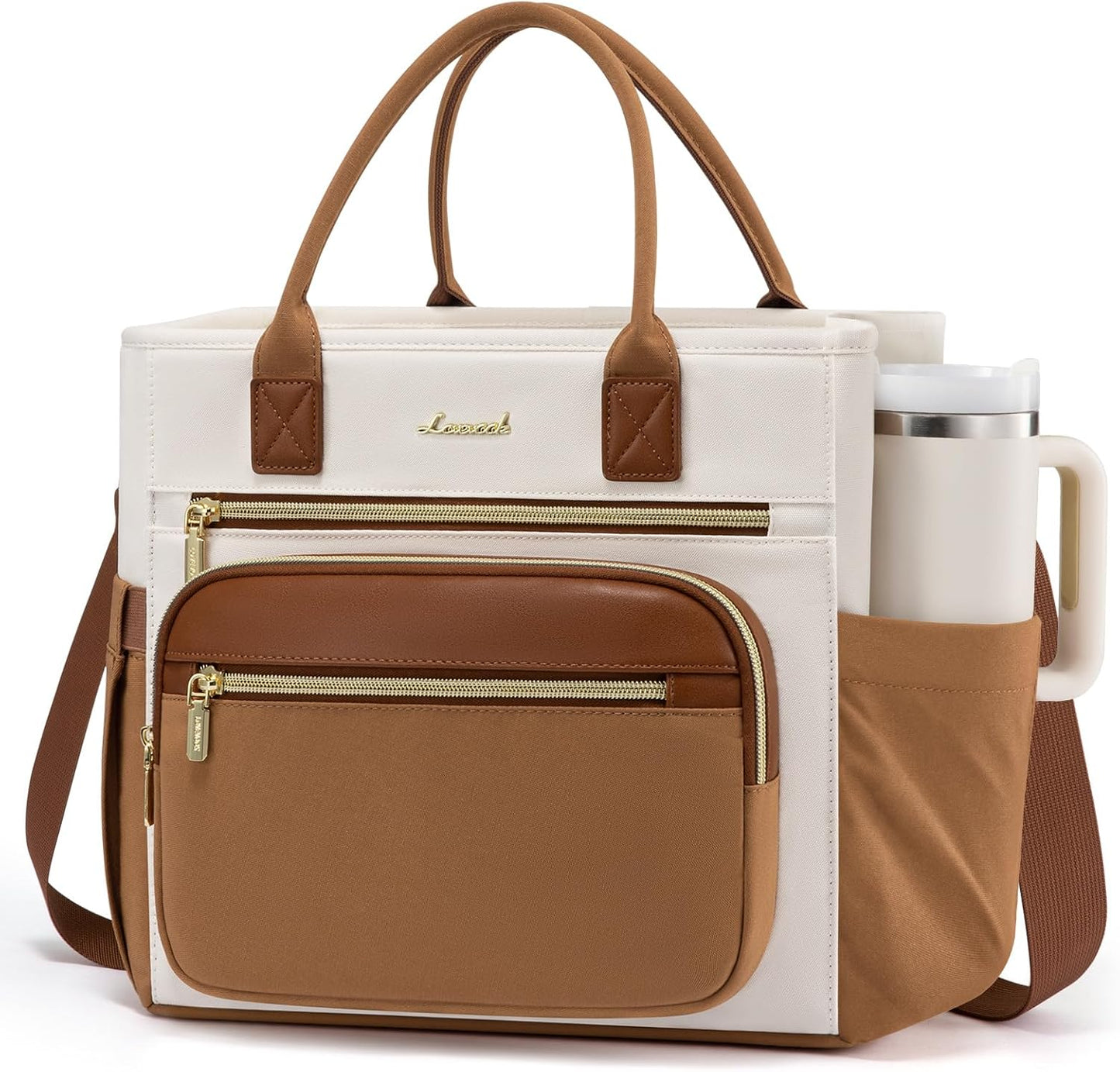 Insulated Lunch Box for Women,Large Adult Lunch Cooler Bag Women | Wide Opening Leakproof Cooler Bag with Cup Holder,Lunch Teacher Tote Bag for Work,Picnic,Beach,Family,College,Gift,13L - Colors B