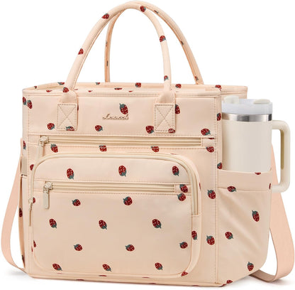Insulated Lunch Box for Women,Large Adult Lunch Cooler Bag Women | Wide Opening Leakproof Cooler Bag with Cup Holder,Lunch Teacher Tote Bag for Work,Picnic,Beach,Family,College,Gift,13L - Colors B