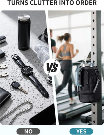 30/40oz Crossbody Water Bottle Holder Anti-Tip Tumbler Carrier