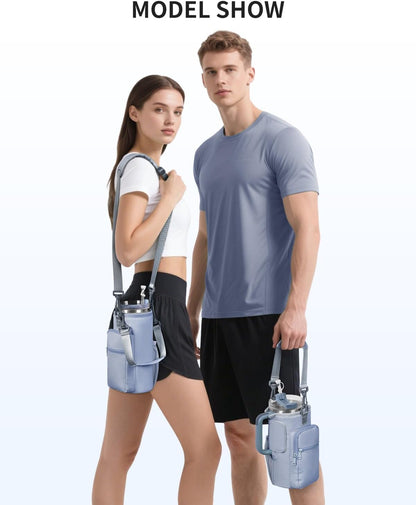 30/40oz Crossbody Water Bottle Holder Anti-Tip Tumbler Carrier