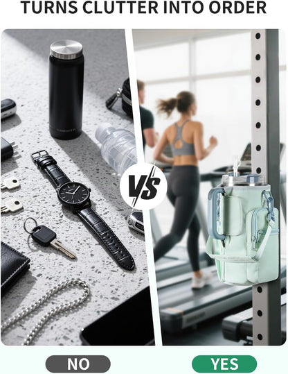 30/40oz Crossbody Water Bottle Holder Anti-Tip Tumbler Carrier