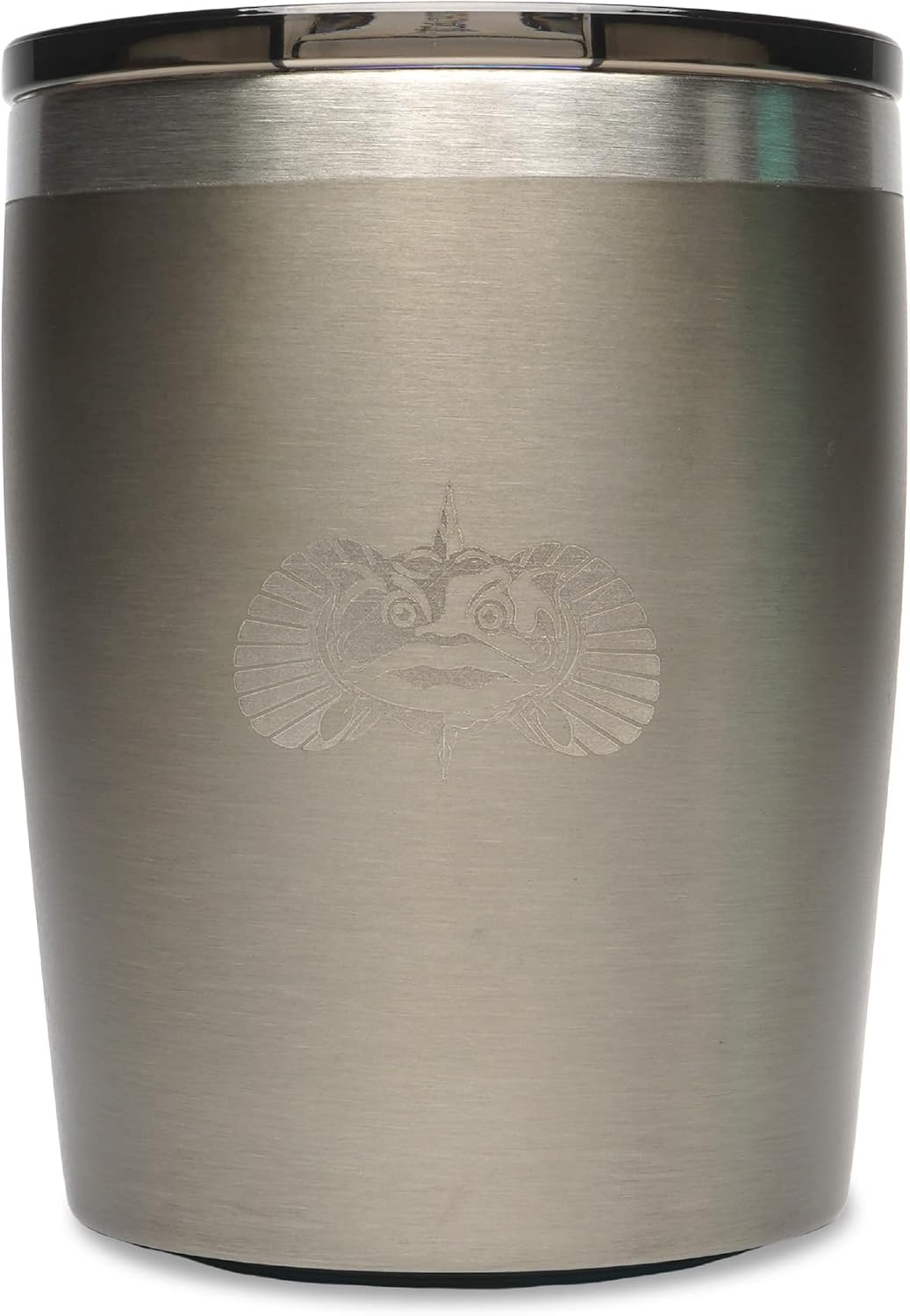 Non-tipping 10oz Double Wall Insulated Stainless Steel Rocks Tumbler w/ East Slide Lid - Graphite