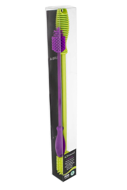 A-Brush Silicone Bottle Cleaner Brush, 2 Piece Set, Flexible, Long Handle - Water Bottle Cleaner, Baby Bottle Nipple Brush for Plastic & Glass, BPA-Free Dish Washing Brush