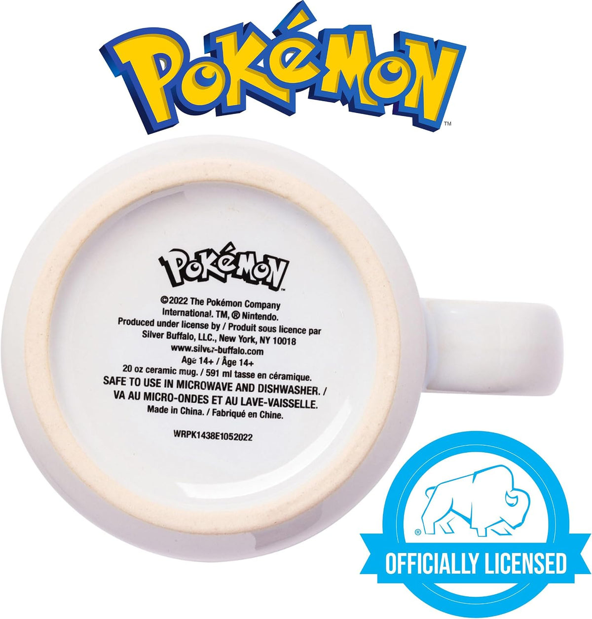 Pokémon Snorlax But First Coffee Quote, Ceramic Mug, 20oz | 0.59 Liters