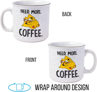 Pokémon Snorlax But First Coffee Quote, Ceramic Mug, 20oz | 0.59 Liters