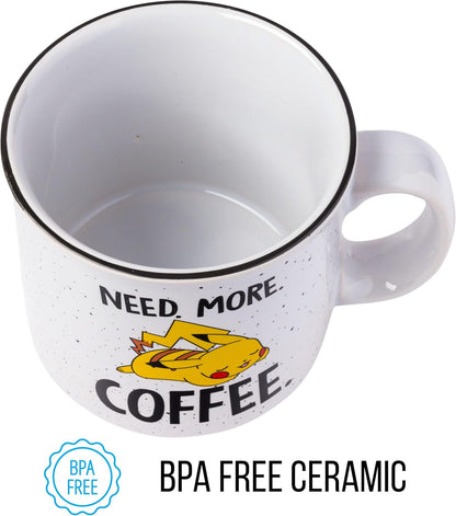Pokémon Snorlax But First Coffee Quote, Ceramic Mug, 20oz | 0.59 Liters