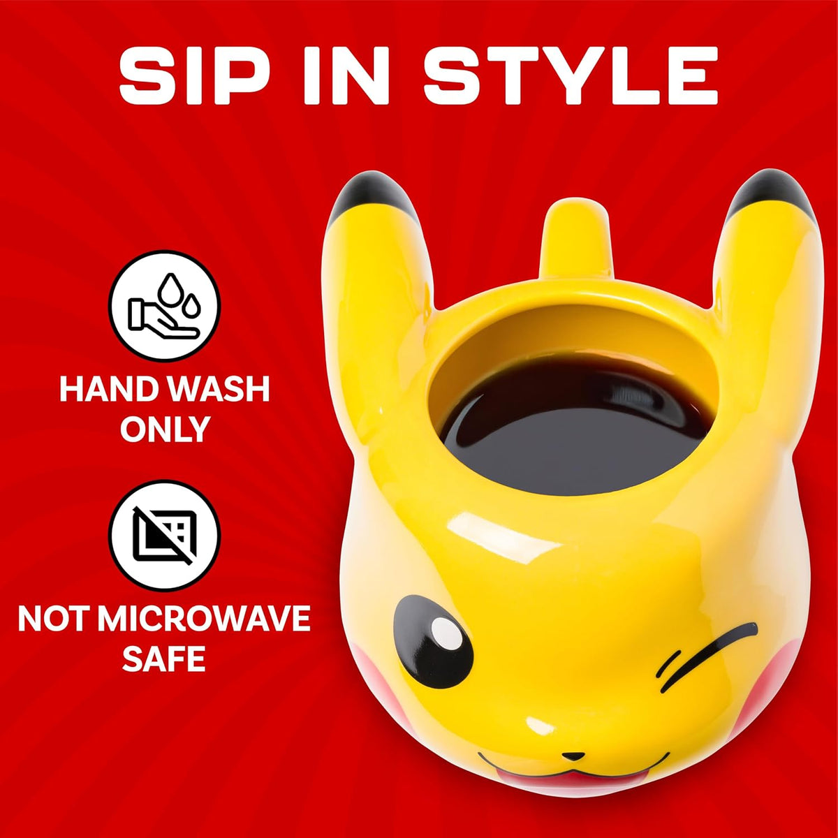 Pokémon Snorlax But First Coffee Quote, Ceramic Mug, 20oz | 0.59 Liters