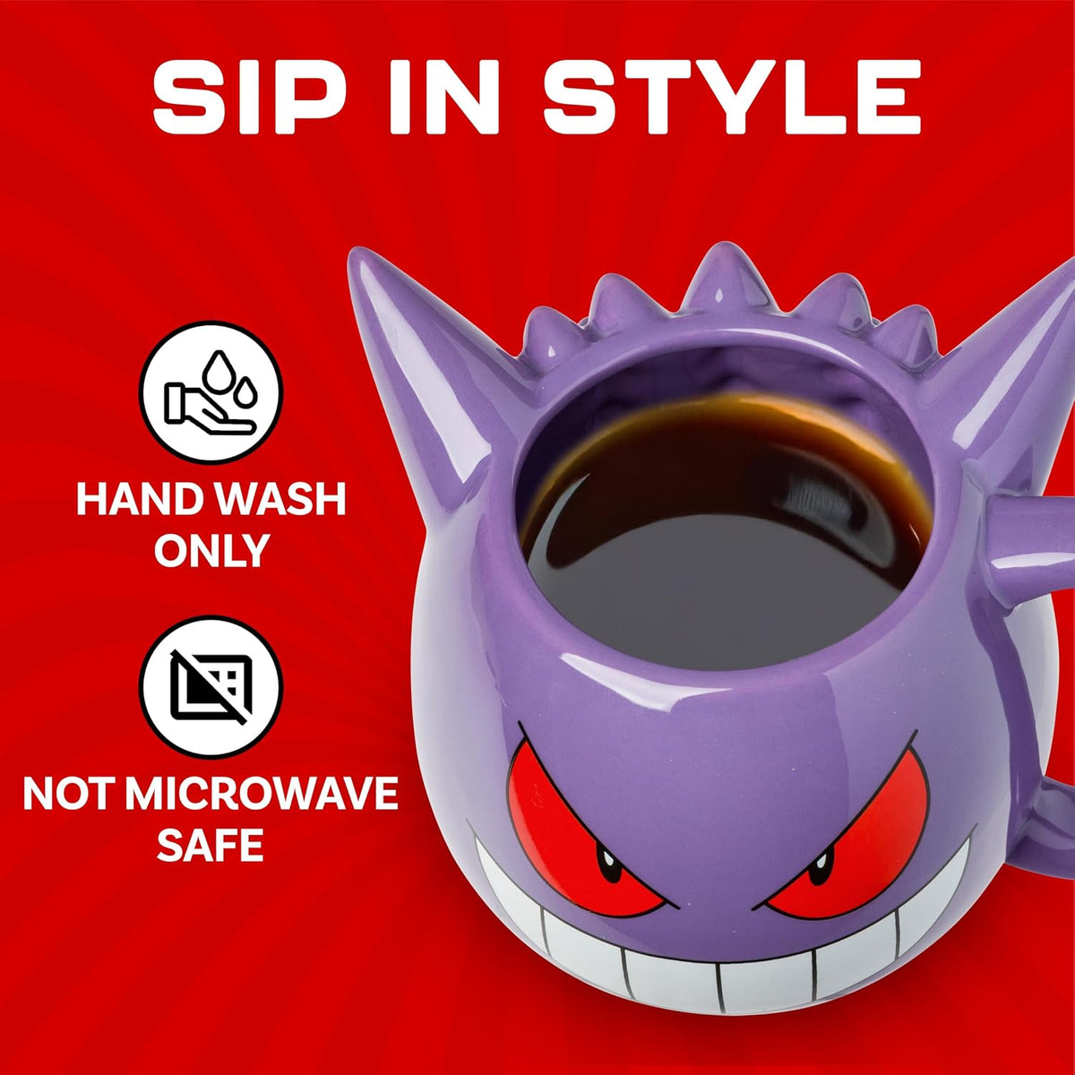 Pokémon Snorlax But First Coffee Quote, Ceramic Mug, 20oz | 0.59 Liters