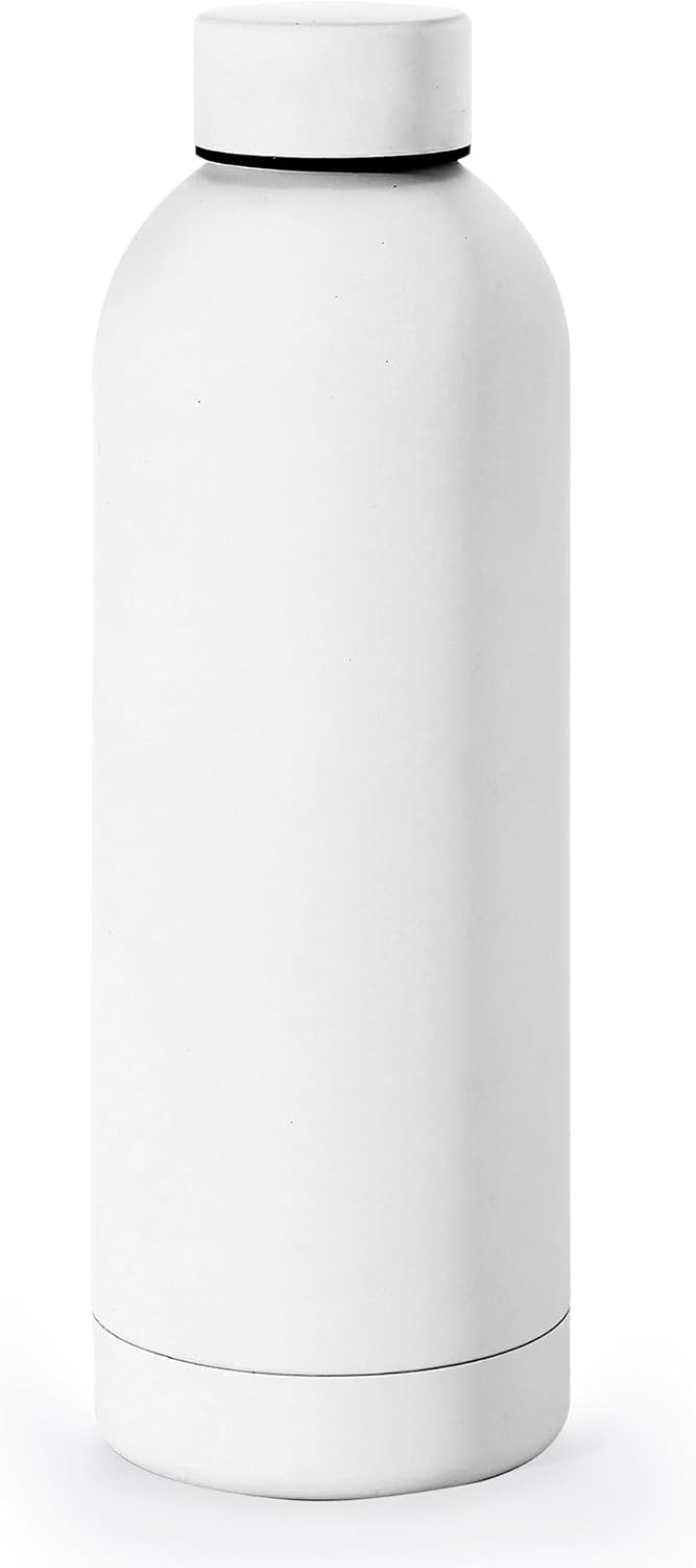 Stainless Steel Water Bottle 17 Oz, Vacuum Insulated, Leak Proof, Sand