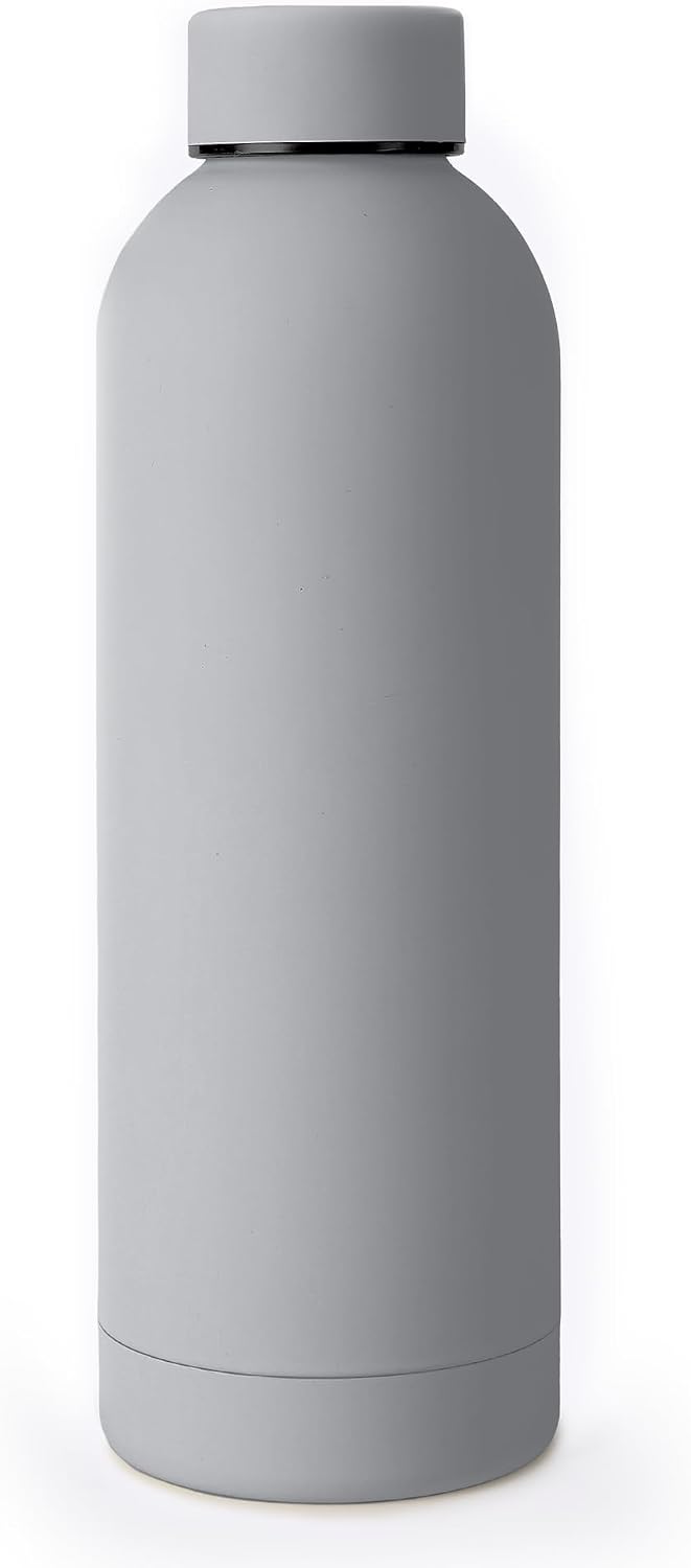Stainless Steel Water Bottle 17 Oz, Vacuum Insulated, Leak Proof, Sand
