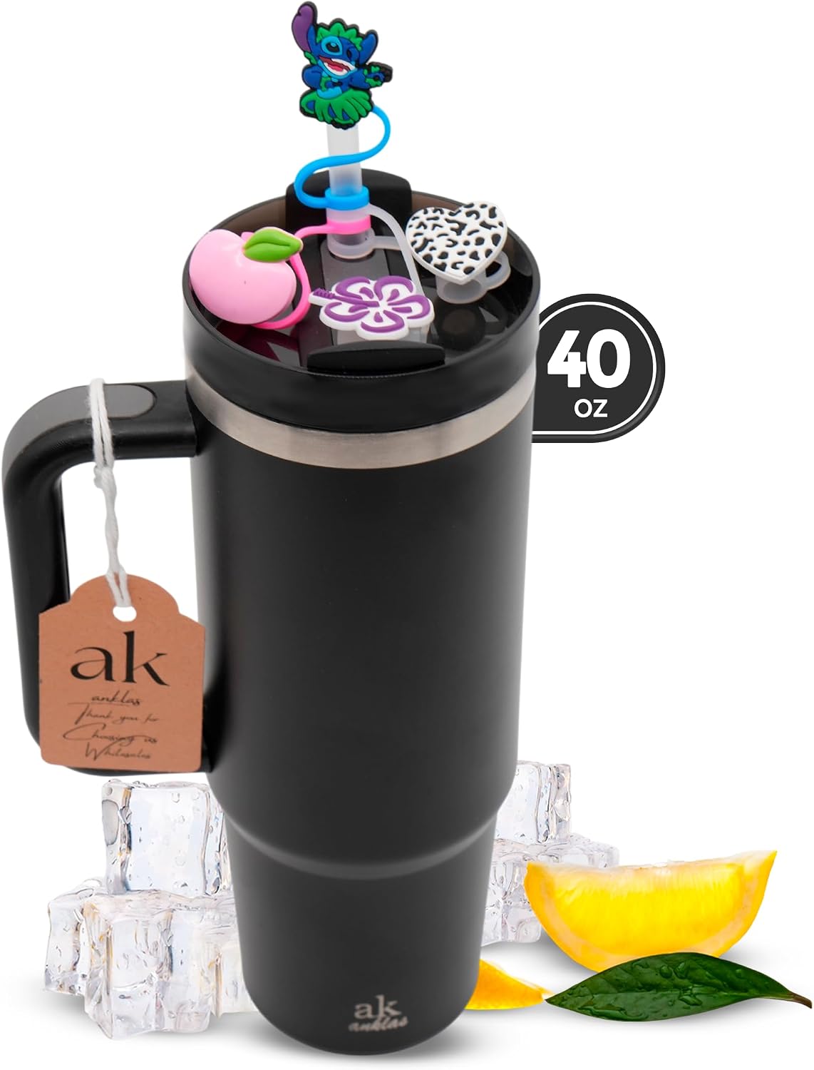 Stainless Steel Tumbler with leak proof lid - Compact insulated travel mug for hot or cold - Reusable coffee mug and water bottle for office, gym, hiking (LITMUS DARK BLUE, TUMBLER 20oz)