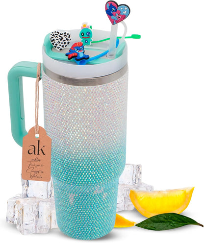 Stainless Steel Tumbler with leak proof lid - Compact insulated travel mug for hot or cold - Reusable coffee mug and water bottle for office, gym, hiking (LITMUS DARK BLUE, TUMBLER 20oz)