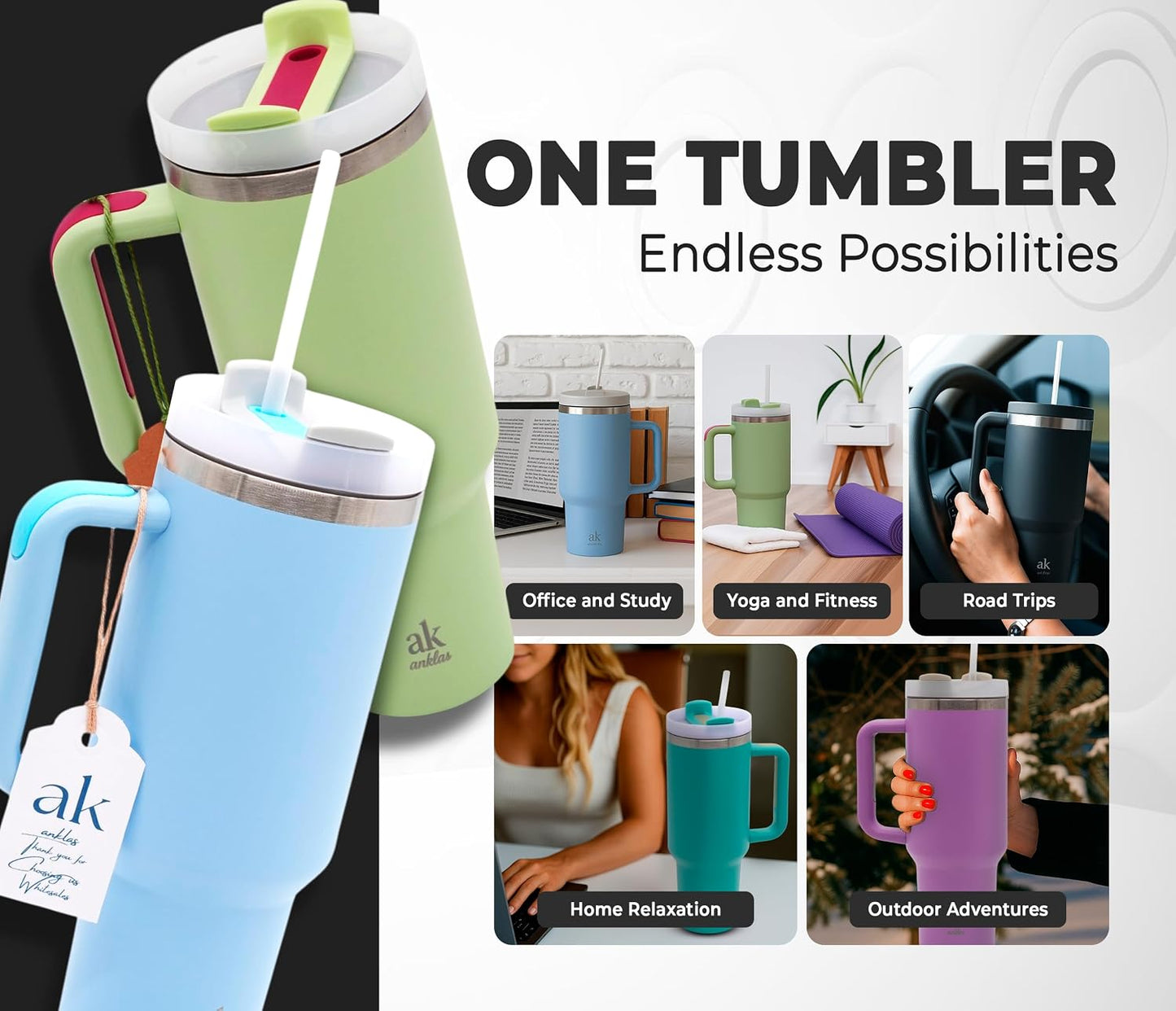 Stainless Steel Tumbler with leak proof lid - Compact insulated travel mug for hot or cold - Reusable coffee mug and water bottle for office, gym, hiking (LITMUS DARK BLUE, TUMBLER 20oz)