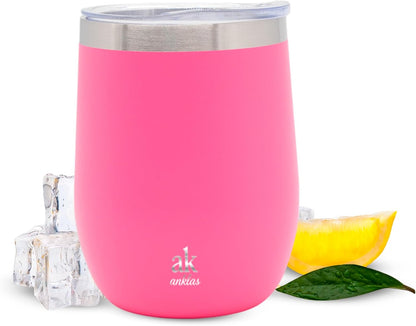 Stainless Steel Tumbler with leak proof lid - Compact insulated travel mug for hot or cold - Reusable coffee mug and water bottle for office, gym, hiking (LITMUS DARK BLUE, TUMBLER 20oz)
