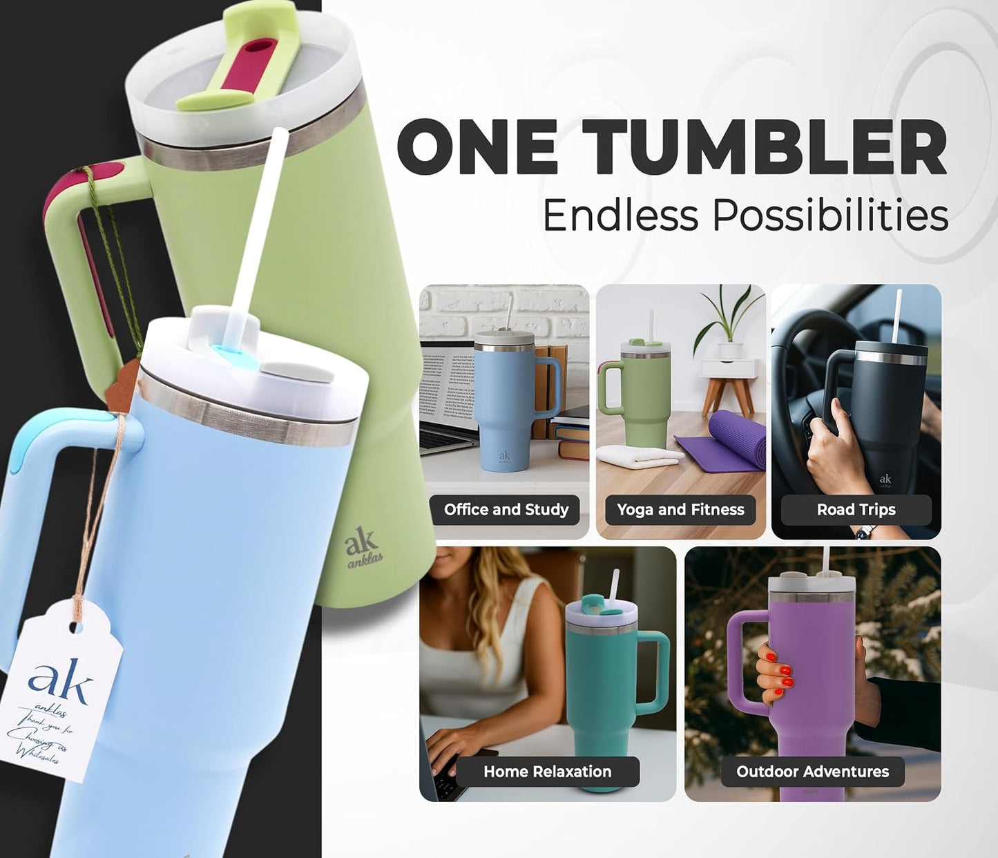 Stainless Steel Tumbler with leak proof lid - Compact insulated travel mug for hot or cold - Reusable coffee mug and water bottle for office, gym, hiking (LITMUS DARK BLUE, TUMBLER 20oz)