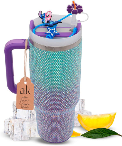 Stainless Steel Tumbler with leak proof lid - Compact insulated travel mug for hot or cold - Reusable coffee mug and water bottle for office, gym, hiking (LITMUS DARK BLUE, TUMBLER 20oz)