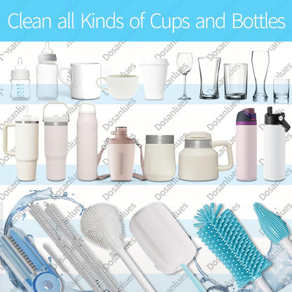 Bottle Cleaner Brush Set - 8 Pack Multipurpose Bottle Brushes for Cleaning