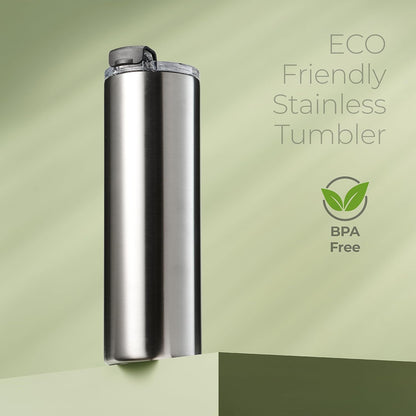 ™ 18 oz Slim Insulated Tumbler with Lid & Straw – Vacuum Insulated Stainless Steel, Leakproof, Cupholder Friendly – Perfect for Iced Coffee, Water & Travel – Green