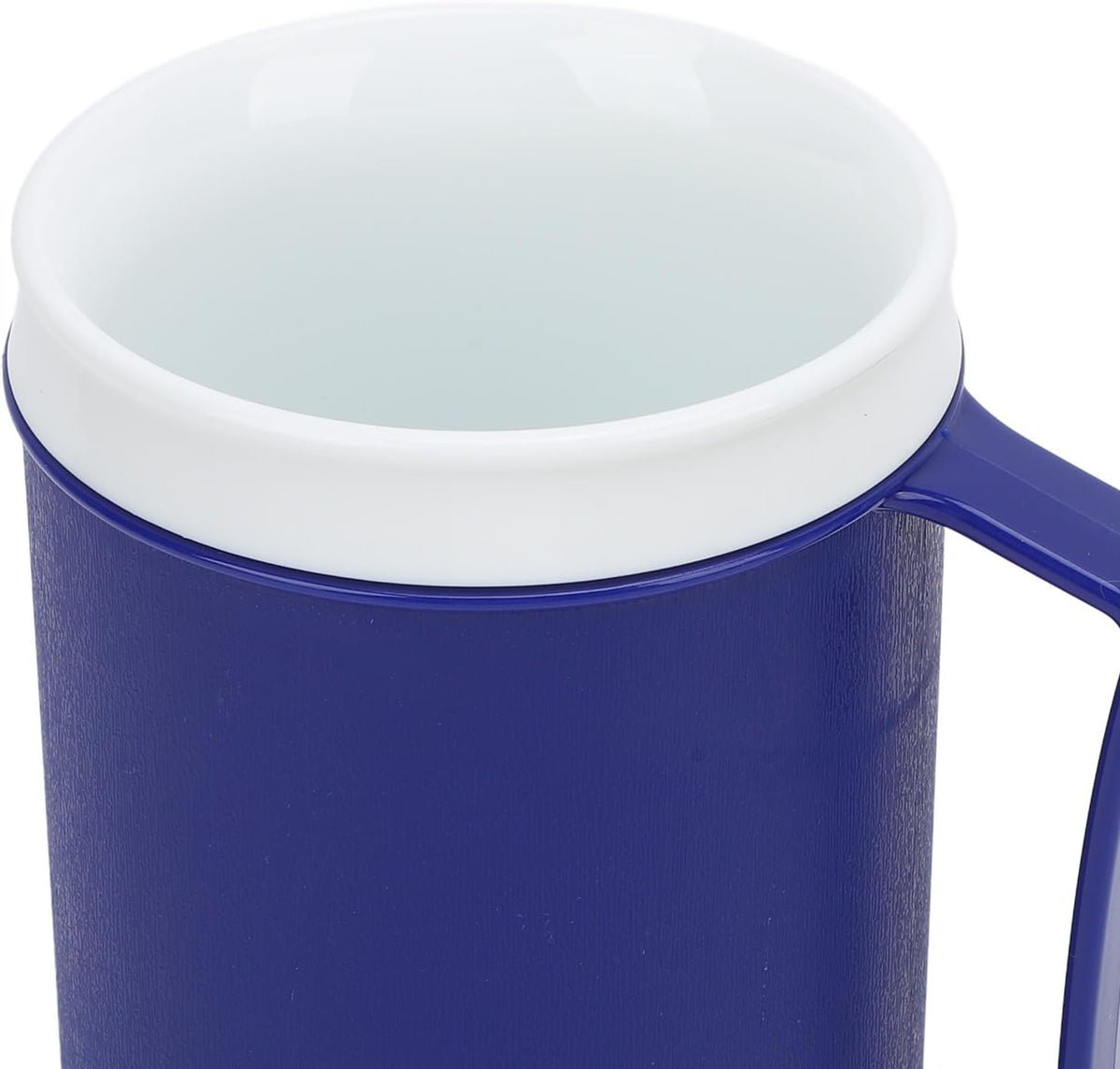 Coffee Mug, Vacuum Insulated Camping Mug with Lid & Comfy Handle, Leak Proof Hot and Cold Thermal Coffee Tumbler for Home and Office, Travel, Picnic, Hiking, Navy Blue