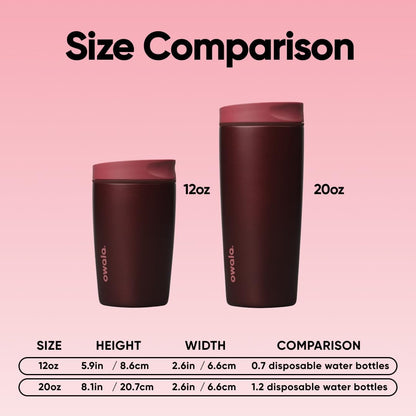 SmoothSip Slider Insulated Stainless Steel Coffee Tumbler, Reusable Iced Coffee Cup, Hot Coffee Travel Mug, BPA Free 12 oz, Peachy Keen