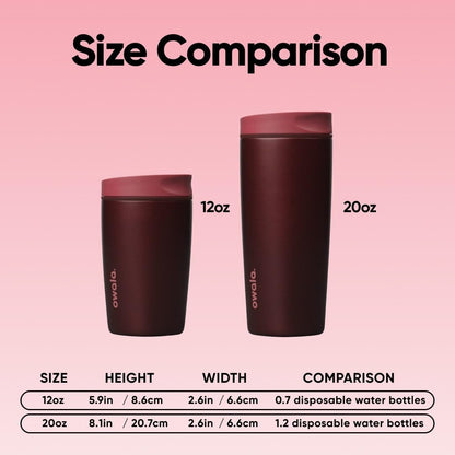 SmoothSip Slider Insulated Stainless Steel Coffee Tumbler, Reusable Iced Coffee Cup, Hot Coffee Travel Mug, BPA Free 12 oz, Peachy Keen