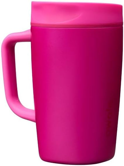SmoothSip Slider Insulated Stainless Steel Coffee Tumbler, Reusable Iced Coffee Cup, Hot Coffee Travel Mug, BPA Free 12 oz, Peachy Keen