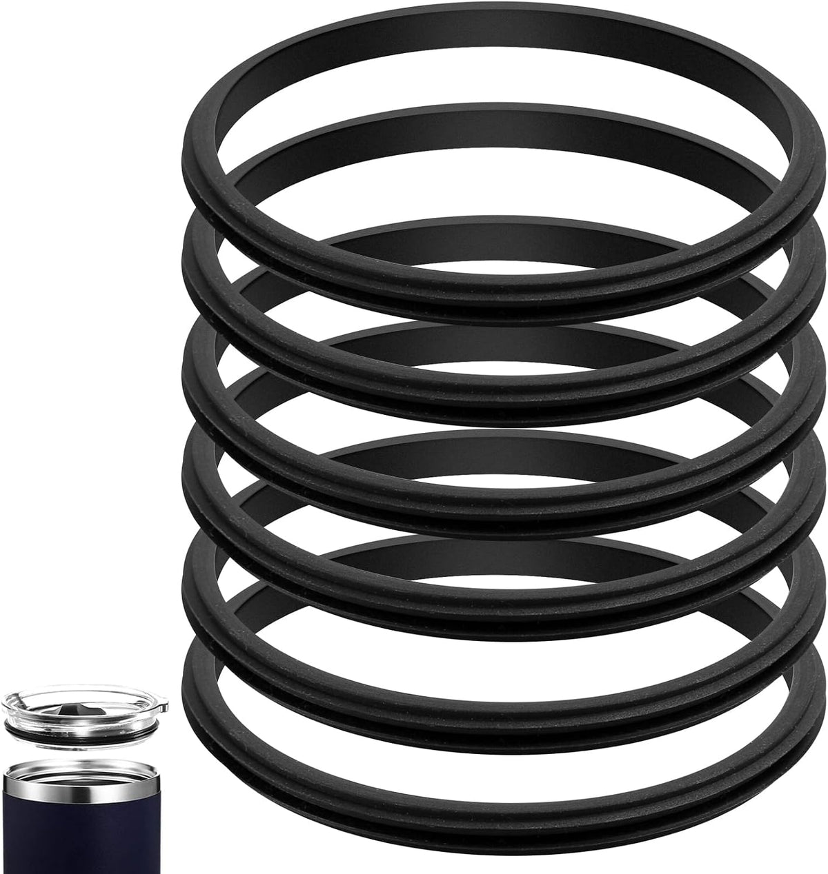 Rubber Lid Seal Replacement for Yeti 30 oz Tumbler Lid Gasket, 6PCS