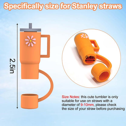5Pcs Silicone Straw Cover Cap Compatible with 30&40 Oz Tumblers, Straw Tip Covers for Cups Accessories