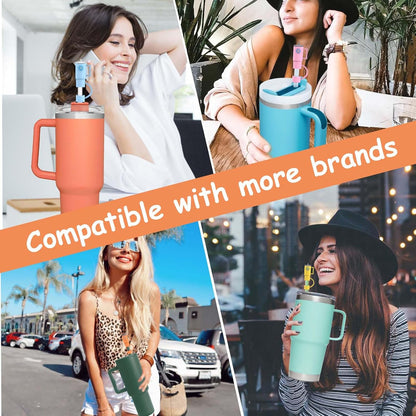 5Pcs Silicone Straw Cover Cap Compatible with 30&40 Oz Tumblers, Straw Tip Covers for Cups Accessories