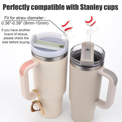 5Pcs Silicone Straw Cover Cap Compatible with 30&40 Oz Tumblers, Straw Tip Covers for Cups Accessories