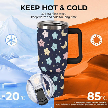 Leakproof Tumbler Vacuum Sealed Car Holder Friendly For Travel Simple Minimalist White Poppy Flower Pattern Coffee Mug Light Rose Red-style-27 - Colors G