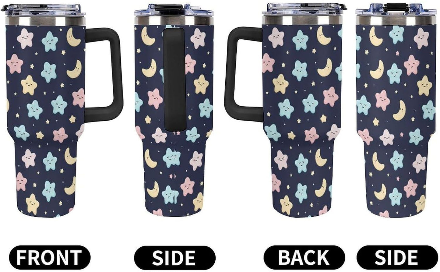 Leakproof Tumbler Vacuum Sealed Car Holder Friendly For Travel Simple Minimalist White Poppy Flower Pattern Coffee Mug Light Rose Red-style-27 - Colors G