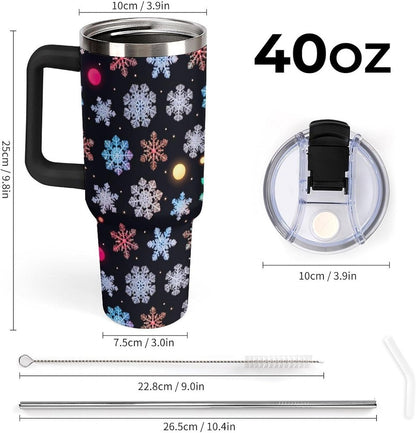 Leakproof Tumbler Vacuum Sealed Car Holder Friendly For Travel Simple Minimalist White Poppy Flower Pattern Coffee Mug Light Rose Red-style-27 - Colors G