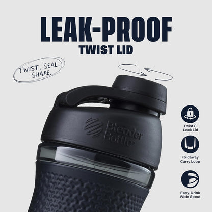 SportMixer Shaker Bottle Perfect for Protein Shakes and Pre Workout, 20-Ounce, Teal